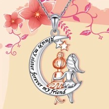 Elegant 925 Sterling Silver New Fashion Best Friendship Forever Sister Necklace