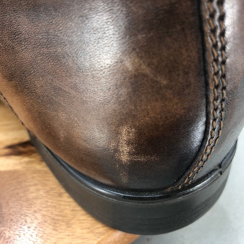 Ecco Melbourne Leder Chukka Boots 41/8 Stiefeletten elegant Freizeit braun Schnürung - Bild 6 von 11