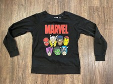 MARVEL COMICS Thor Hulk Iron Man Spider-Man Adult Medium SWEATSHIRT Reversible  