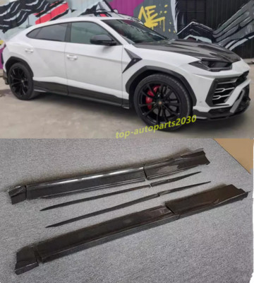 Fits For Lamborghini Urus 2018-2024 TOP Style real Carbon Fiber Sideskirts 10pcs