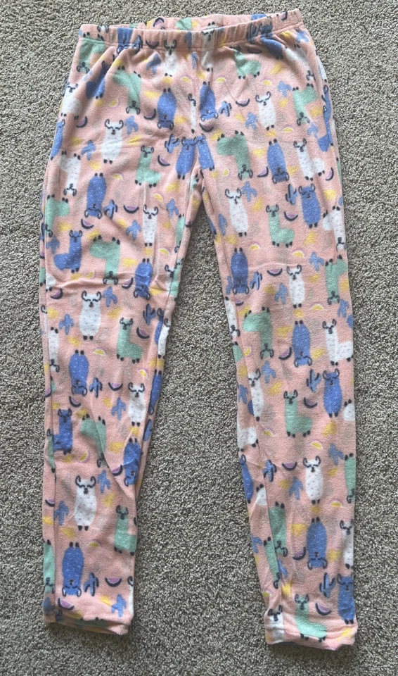 Bobbie Brooks Feminino 2 Peças PJ Conjunto "Sem Drama Lhama" Tamanho Médio Pêssego - Imagem 2 de 3