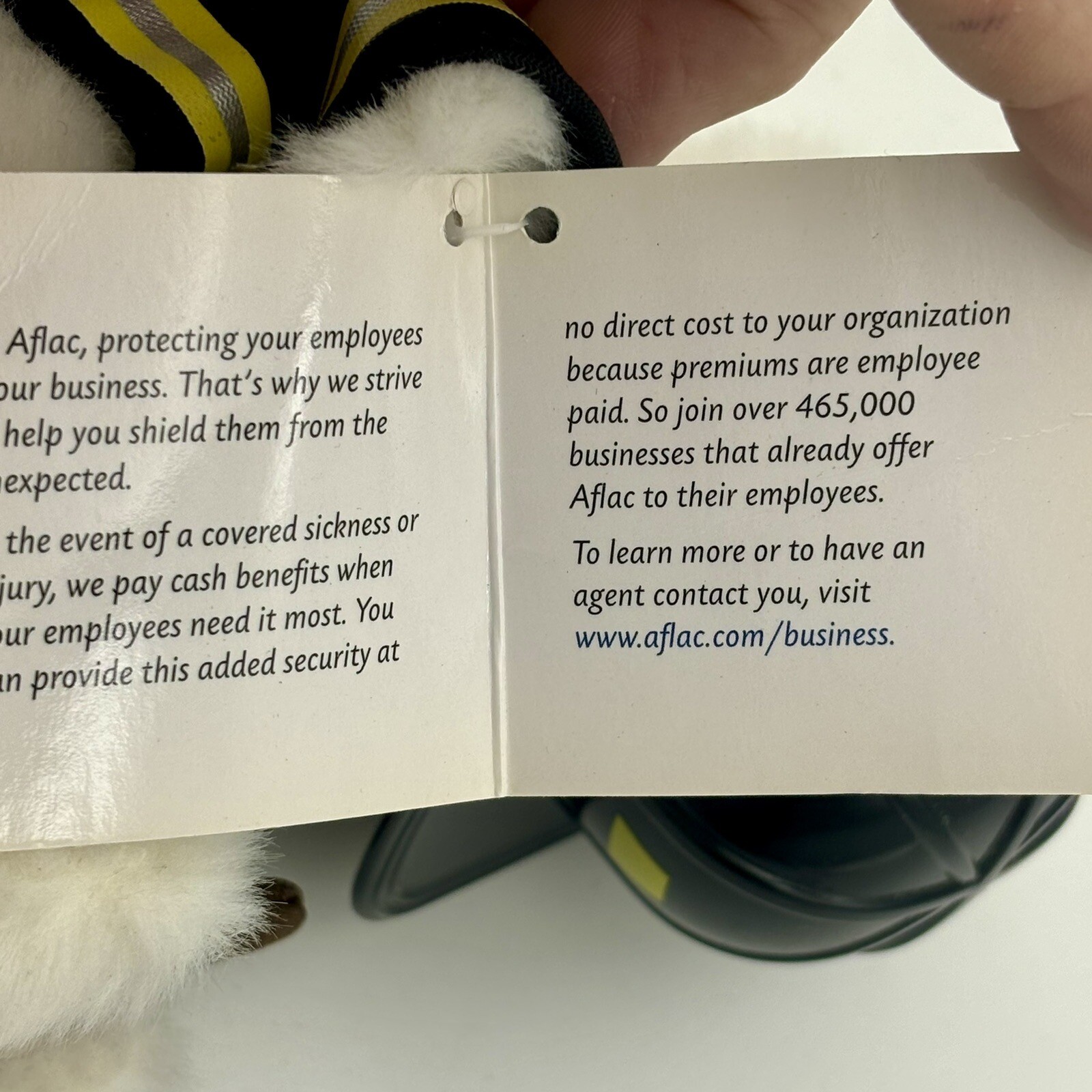 Aflac Talking Duck 6" Plush Fireman Suit Hat Red Axe Voice Works Says “Aflac” 😜