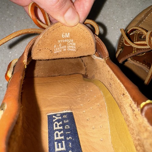 Zapatos Sperry Top Deslizantes Barco Dos Tonos Cuero Marrón Para Mujer’s 6 Usados en Excelente Condición Envío Gratuito - Imagen 6 de 8