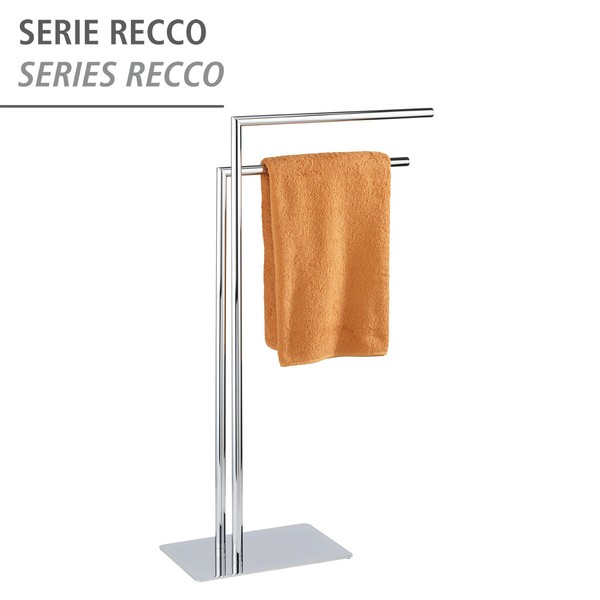 Wenko Handtuch StäNder Halter Stange Freistehend Recco 2 Arme Bad GäSte Wc-image