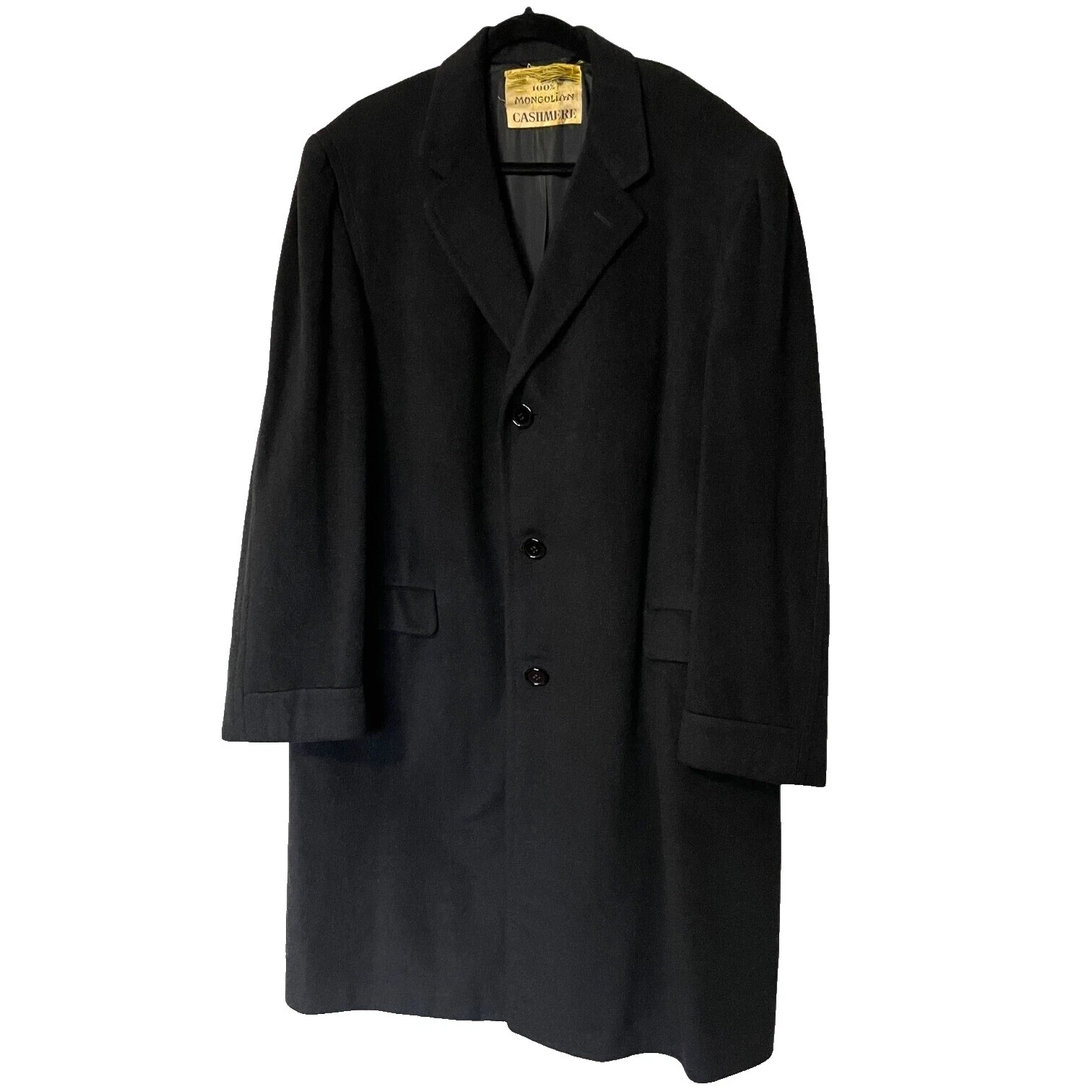 100% Cashmere Black Abrigos y chaquetas abrigos Vintage para Hombres