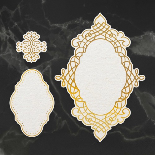 Couture Creations Cut Foil and Emboss Decorative Nesting Die Quartet Frames - Picture 2 of 4