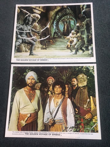 GOLDEN VOYAGE OF SINBAD 1973 ORIGINAL UK 8x10 LOBBY CARD SET! RAY HARRYHAUSEN! - Picture 3 of 5