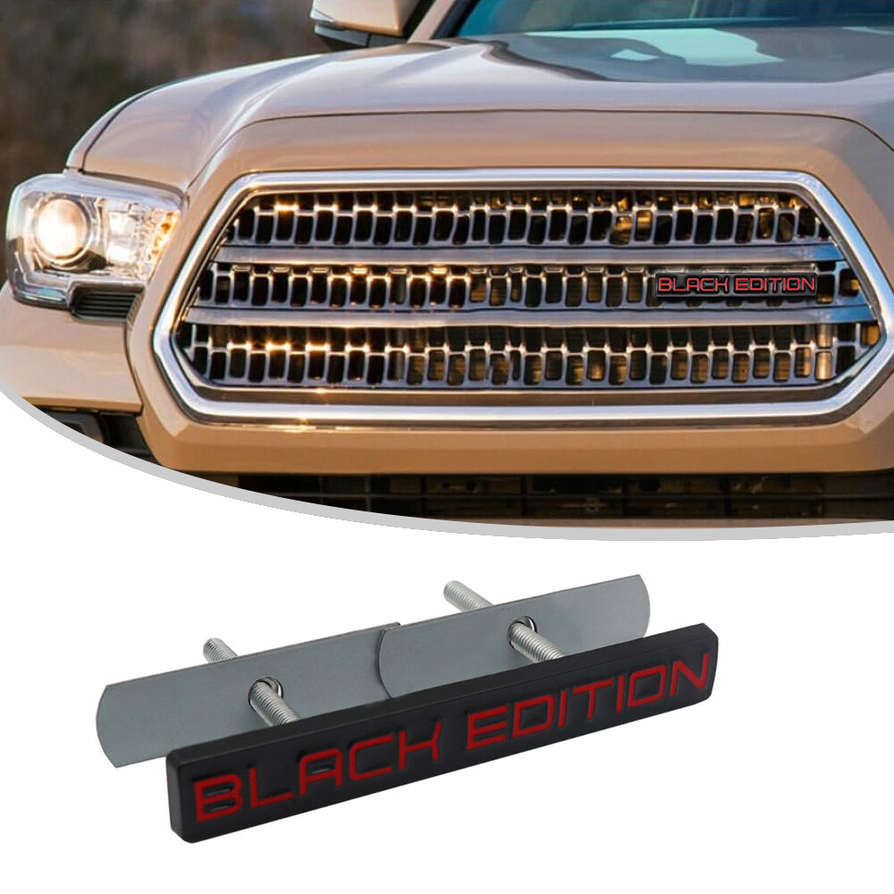 Black EDITION Logo 3D Metal Car Front Grille Badge Emblem Logo Trim Accessories