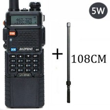BAOFENG UV5R III TRI-BAND FM RADIO 3800MAH HANDHELD TWO WAY WALKIE 108CM ANTENNA