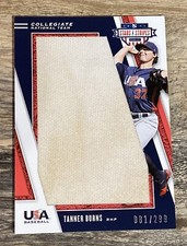 Tanner Burns 2019 Panini Stars Stripes USA Jumbo DIRTY Jersey Patch /299 Auburn