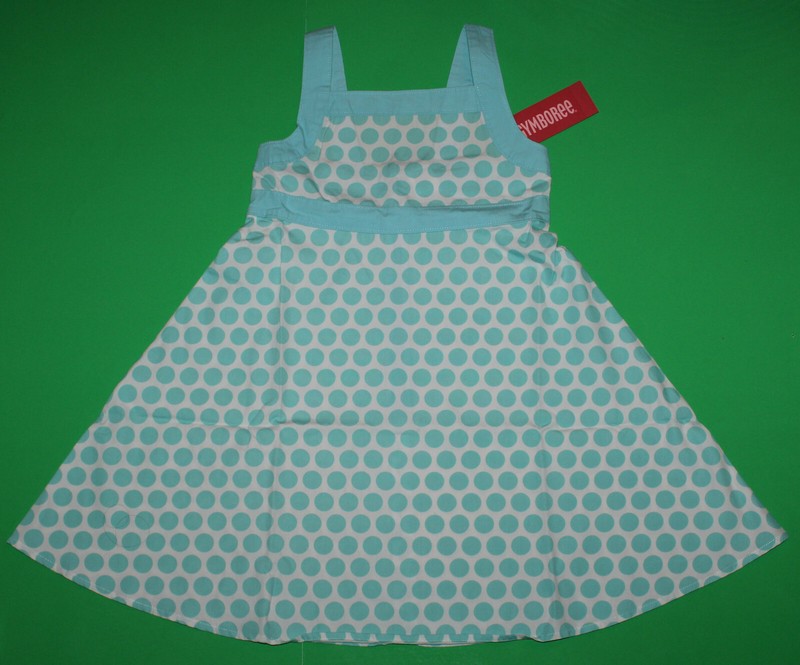 5t 5 NWT Gymboree PALM SPRINGS Aqua Blue Polka Dot DRESS Girls HTF