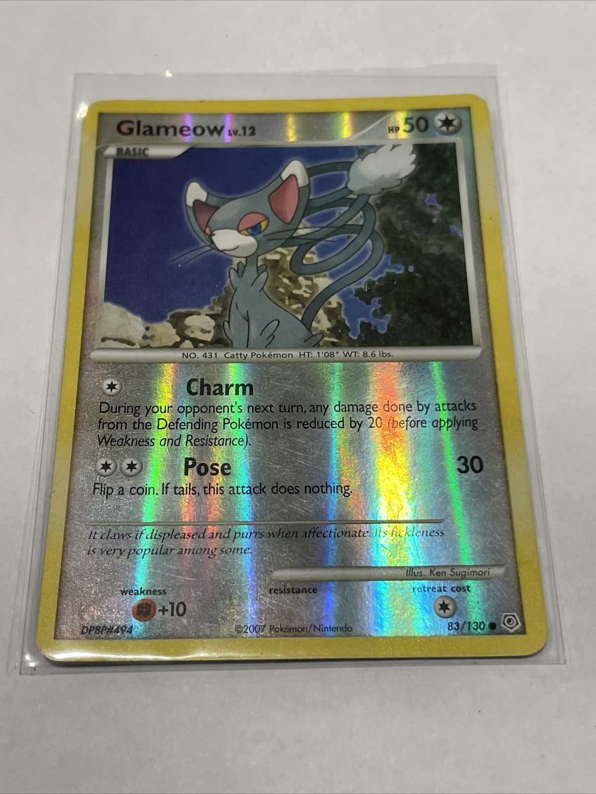 Glameow 83/130 Diamond & Pearl Pokemon Card
