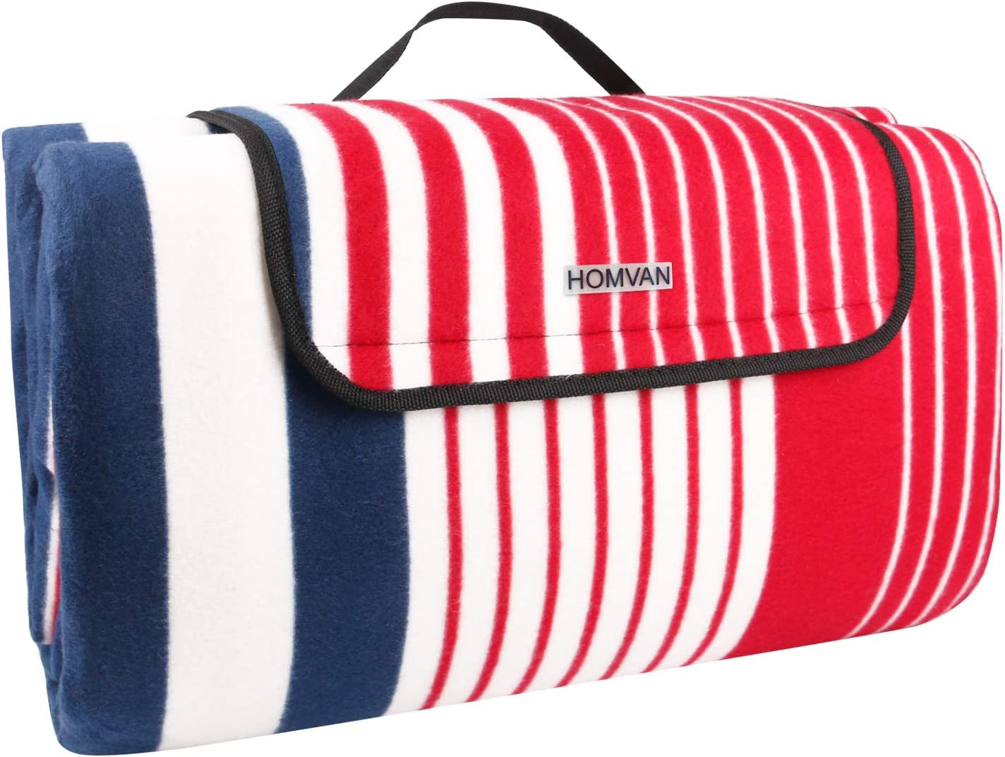 HOMVAN 200 x 200 cm Picnic Blanket Beach Rug with Waterproof Backing