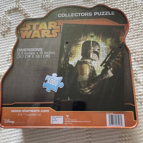 Star Wars Collectors Tin Jigsaw Puzzle 1000 Piece Boba Fett Disney by Cardinal - Picture 2 of 2