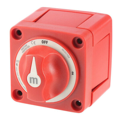 6007 M-Series 4 Position Mini Dual Battery Selector Switch For Marine Boat