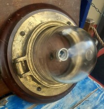 Oblò di Nave in Ottone Con Lampada Da Parete  Soffitto  Demolizione Navale 