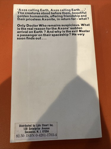 Doctor Who and the Claws of Axos Vintage Paperback, Terrance Dicks 1982 - Picture 2 of 3