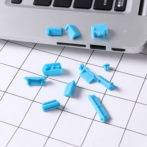 13 PCS Notebook Dust Plug Set Laptop Cable Port Cover Charger Protector - Photo 2 sur 12