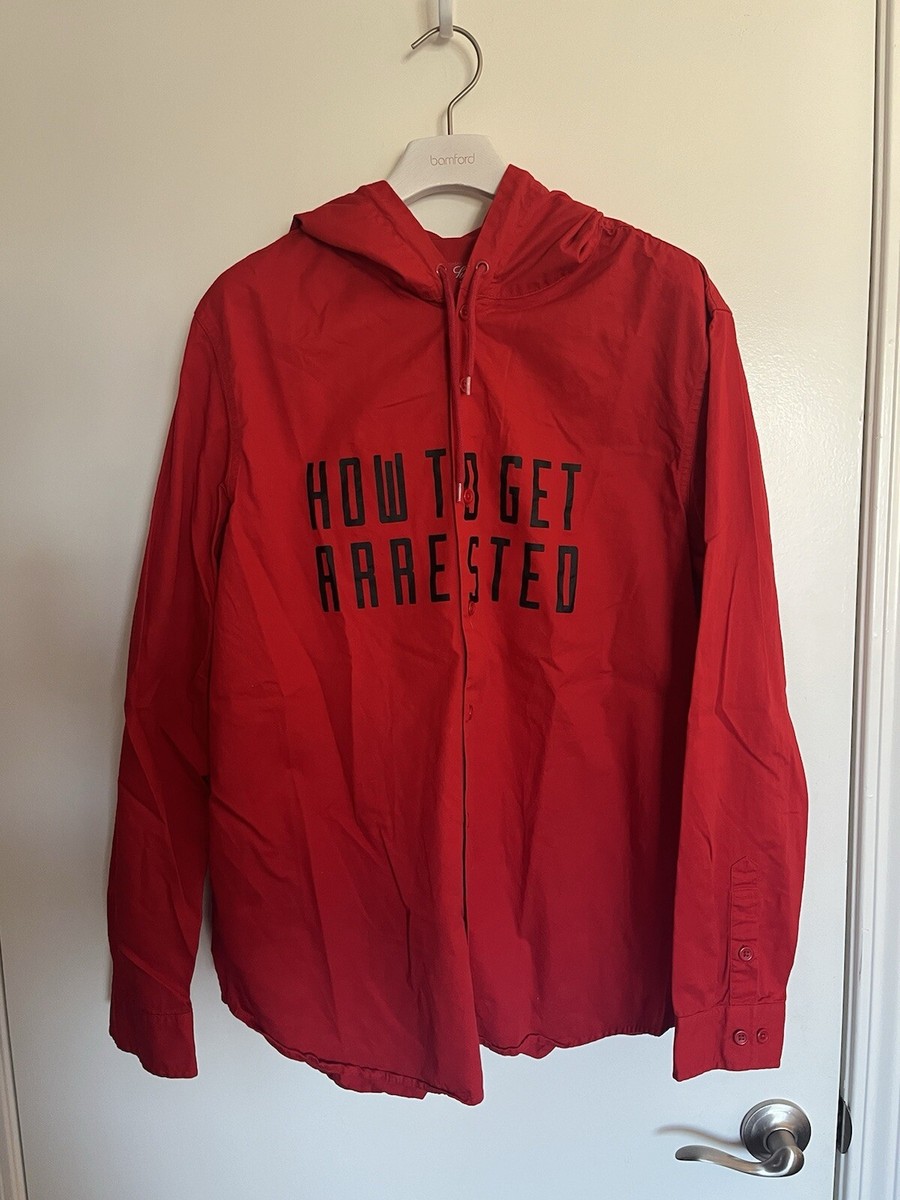トップス Supreme arrested hooded shirt supreme Arrested Hooded Shirt XLサイズ