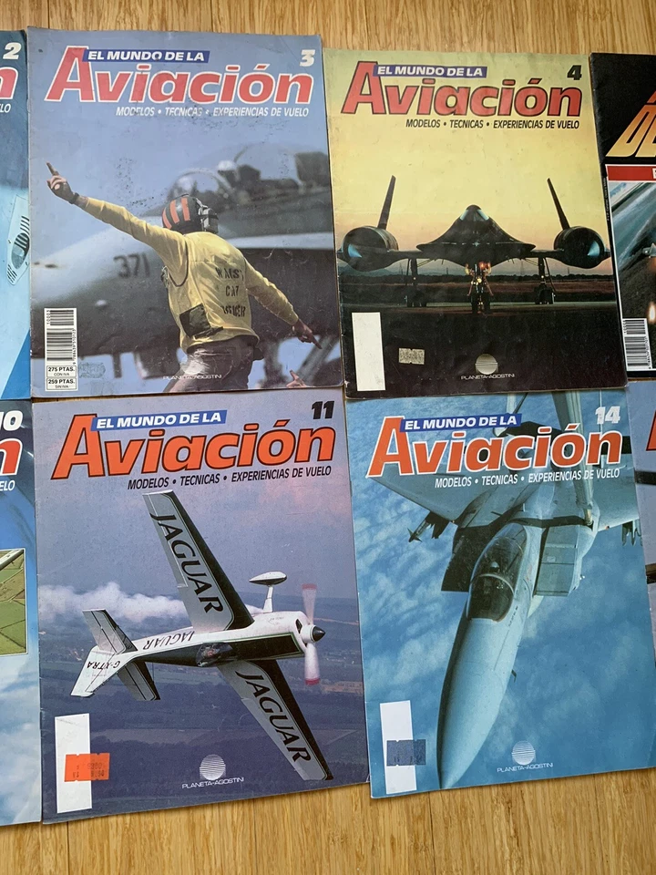 Lot of 10 El Mundo de la Aviacion Revistas Magazines World of Aviation Spanish - Image 3 of 4