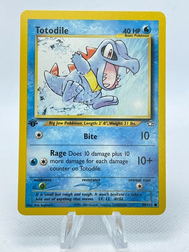 Totodile 80 111 1st Edition Neo Genesis Non Holo Pokemon Card Nm Pack Fresh Ebay