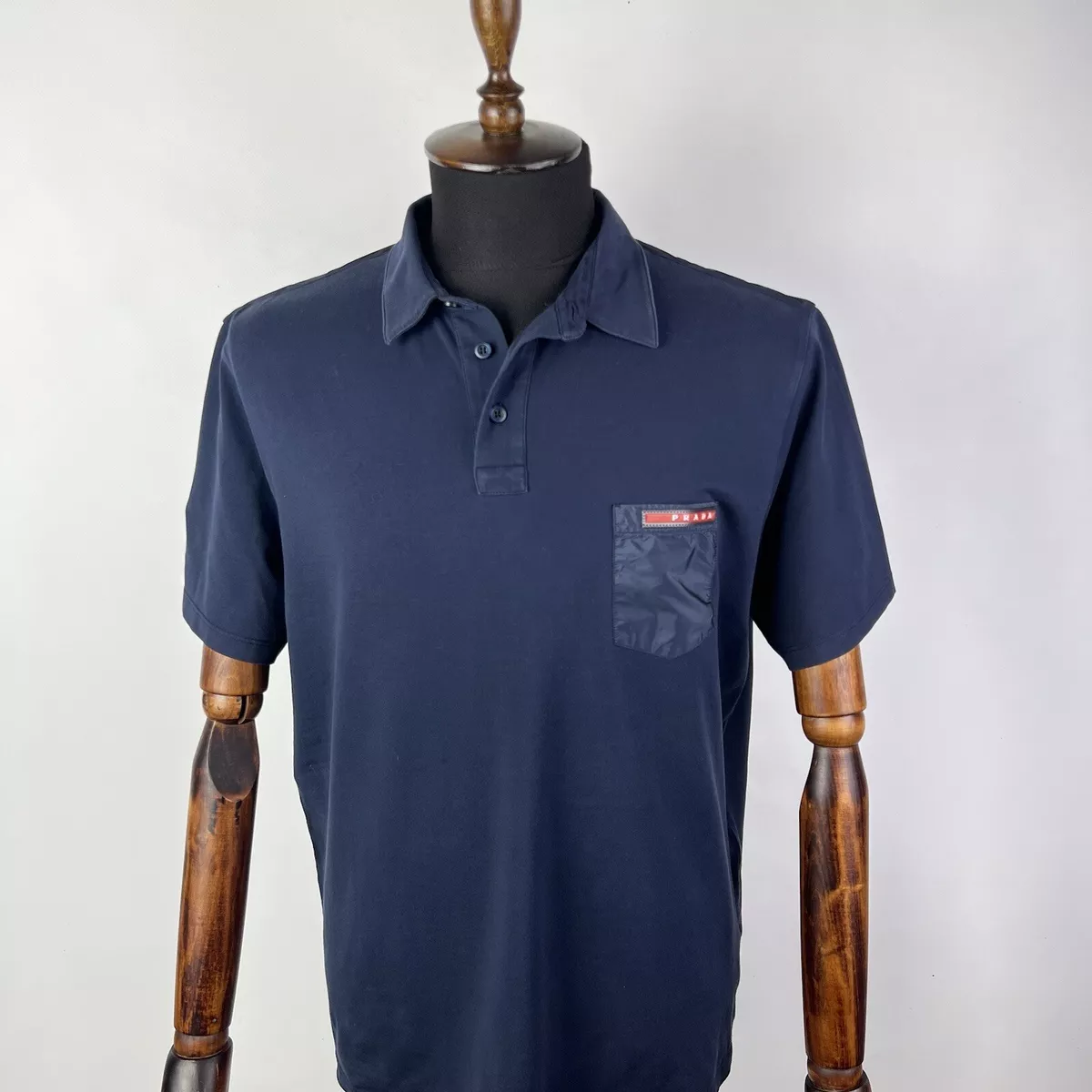 Louis Vuitton Vintage Cycling Polo Blue Grey. Size S0