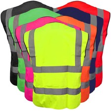 Customised Hi Vis Vest Personalised Printed High Viz Safety Vest EN471 Waistcoat
