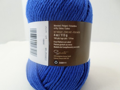 Sugar 'n Cream Cotton Yarn SUPER SIZE 4 oz Skeins Dazzle Blue (Lot of 6) - Picture 4 of 4
