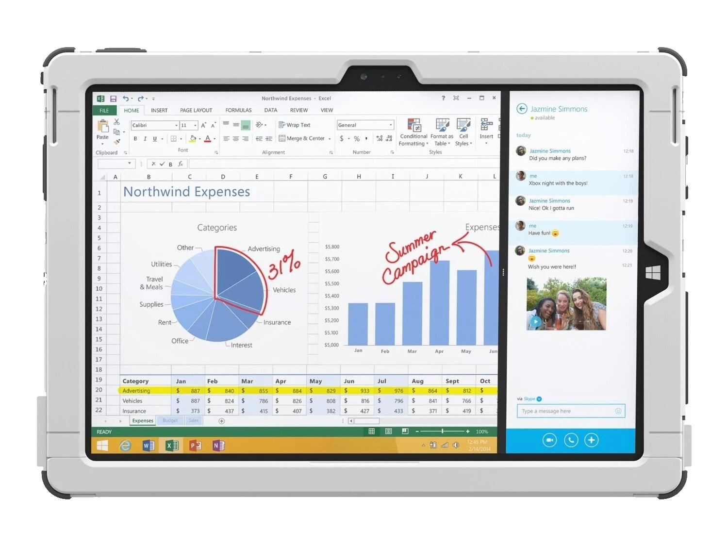 Lector de libros electrónicos y tablet de plástico rígido blanco Estuches, Fundas y teclado folios para Microsoft Surface Pro 3