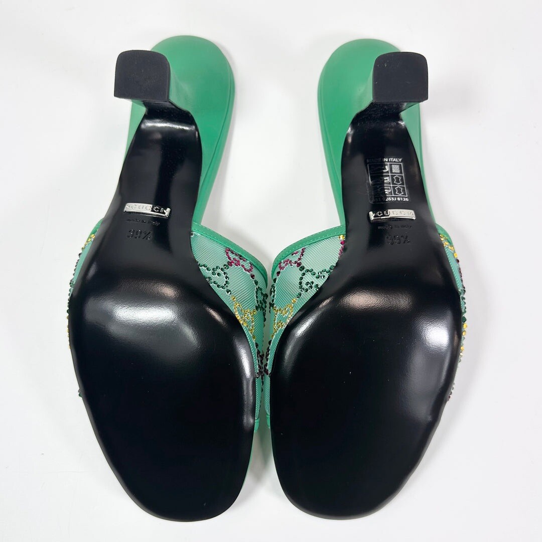 Gucci Crystal GG Mesh Mule Heel - Women's 9.5 | eBay