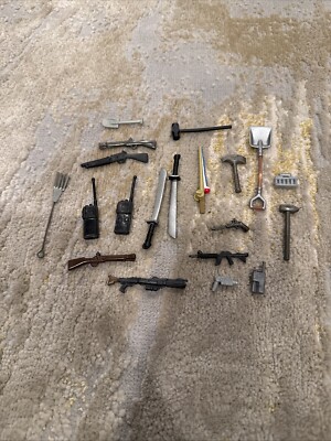 Small  lot of small weapons GI Joe + Others Some Accessories Check Photos