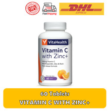 60 TABLETS VitaHealth Vitamin C With Zinc  FAST FREE SHIPPING