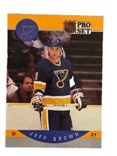 Excellent: Vintage 1990-91 PRO SET Jeff Brown St. Louis Blues Trading Card