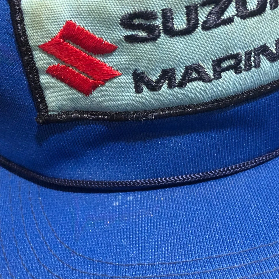 Boné caminhoneiro vintage Suzuki marinho Snapback masculino azul pesca ao ar livre LEIA - Imagem 3 de 4