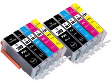 10 Pack 280XXL 281XXL Ink Cartridges use for Canon TS6120 TS6220 TS6320 TR8520