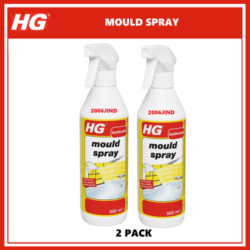 2 X HG Mould Spray 500ml Cleaner Removes Black Mould and Mildew Moss