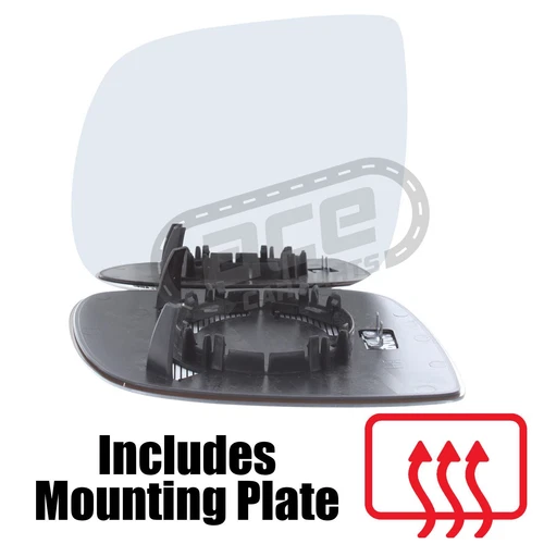 Audi Q7 4L 2010-2015 Heated Convex Wing Door Mirror Glass Passenger Side Left