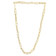 14K Yellow Gold Polished 7.2mm Jax Link Chain Bracelet with Lobster- 7.75"