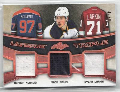 2016-17 Leaf Ultimate Triple /30 Connor McDavid Jack Eichel Dylan Larkin Rookie 