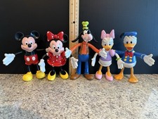 Vintage Disney Mickey, Minnie, Donald, Daisy,  Goofy Bendable Figures Applause
