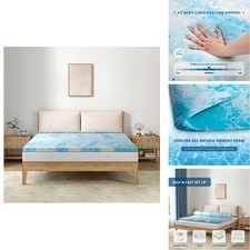 EGOHOME 3 Inch Full Size Memory Foam Mattress Topper, Gel Infused Memory Foam