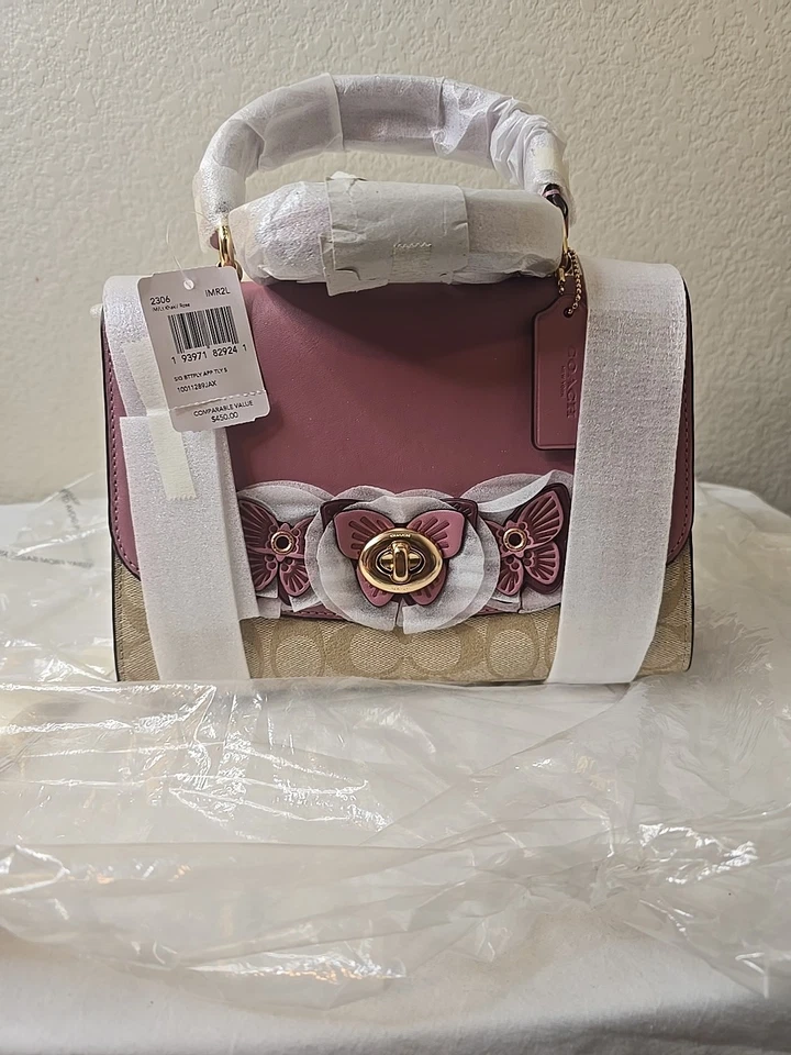 ¡Mango superior Coach Tilly en lona exclusiva con apliques de mariposa!! Foto 2 de 4