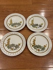 Set Of 4 STANGL POTTERY Golden Blossom 6” Bread And Butter Plates Hand Painted