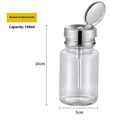 Empty Nail Art Glass Pump Dispenser Varnish Remover Press Bottle Polish