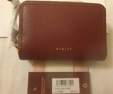 Image of Radley Fountain Park ,leather Bi-fold Purse In Merlot BNWT AND DUSTBAG NEW SS26!