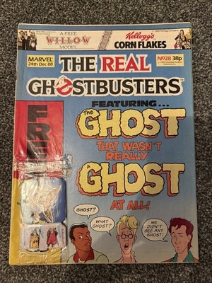 MARVEL UK THE REAL GHOSTBUSTERS COMIC #28 WITH FREE WIILOW FREE GIFT ULTRA RARE
