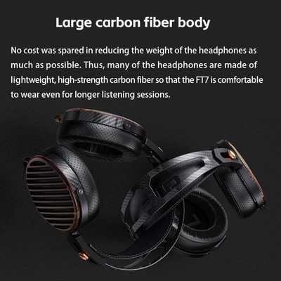 FiiO FT7 Open-Back 106mm Planar Magnetic Earphone Gold Diaphragm