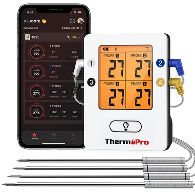 TempPro Bluetooth 5.0 Digital Bratenthermometer Grillthermometer Funk