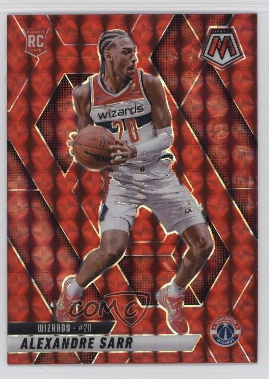 2024-25 Panini Mosaic Rookies Red Mosaic Prizm Alexandre Sarr #216 1s2h