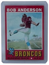 Bob Anderson 1971 Topps Football Rookie Card Denver Broncos RC Excellent #212. rookie card picture